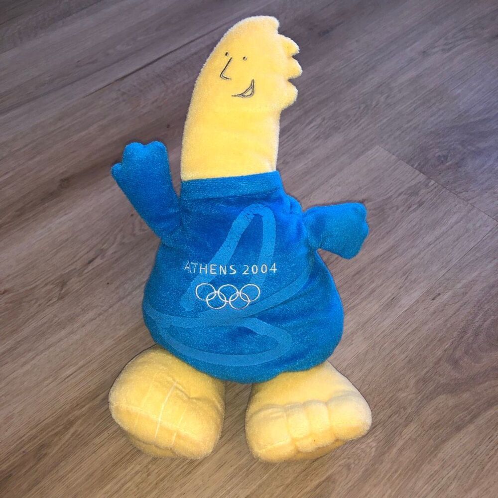 VINTAGE ATHENS GREEK GREECE OLYMPICS 2004 PHEVOS PLUSH MASCOT